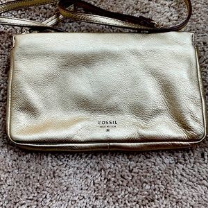 Fossil Metallic Gold crossbody bag
